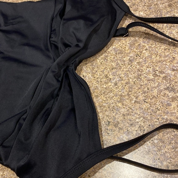 Speedo 1 Piece Black Women’s Swim Suit No Size Tag - Picture 6 of 15
